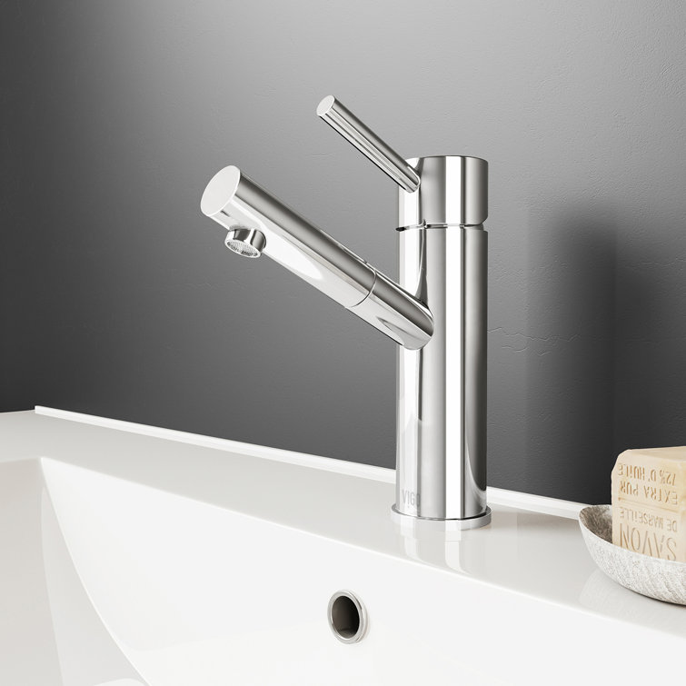 Noma Chrome Single Handle Single Hole Bathroom Faucet