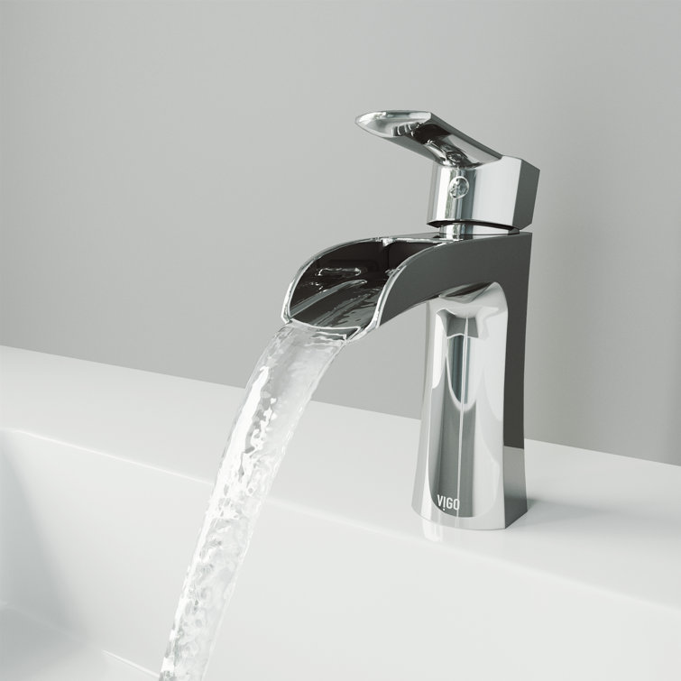 Paloma Chrome Single Hole Brass Bathroom Faucet