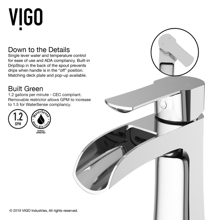 Paloma Chrome Single Hole Brass Bathroom Faucet