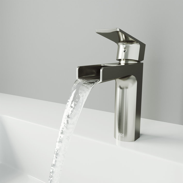 Ileana Modern 6 3/4" Black Nickel Single Hole Bathroom Faucet