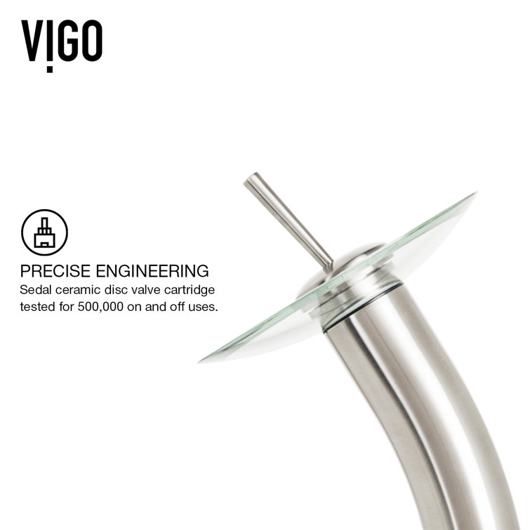 Elegant Brushed Nickel Single Hole Vessel Sink Faucet with Push Tilt Handle