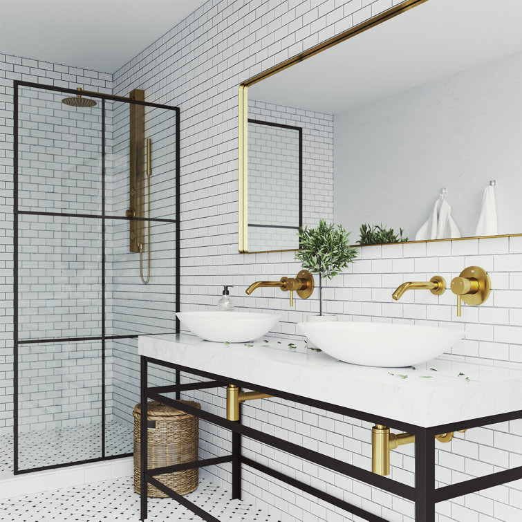 Elegantly Minimalistic Olus Wall Mount Bathroom Faucet in Antique Bronze