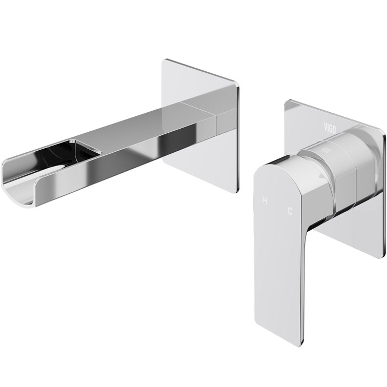 Sleek Atticus Chrome Wall-Mounted Modern Bathroom Faucet
