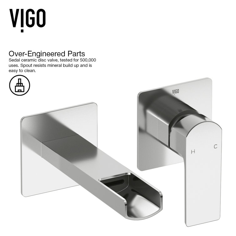 Sleek Atticus Chrome Wall-Mounted Modern Bathroom Faucet
