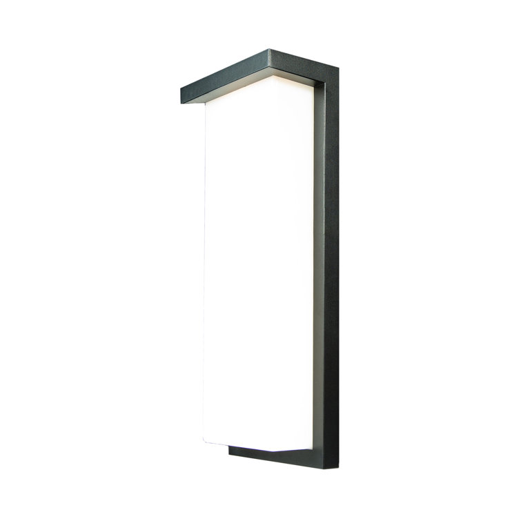 Vega 14" Black LED Outdoor Wall Sconce with UV Stabilized Shade