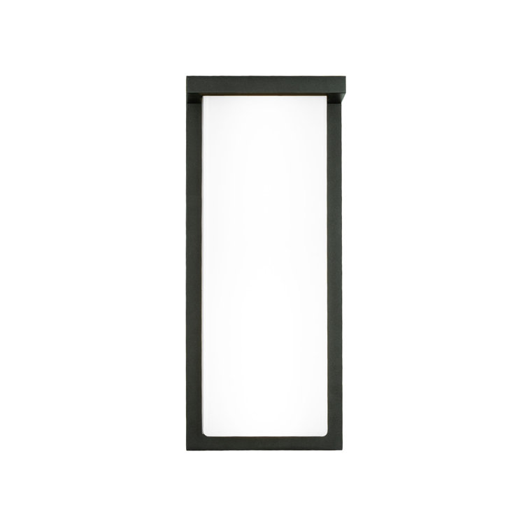 Vega 14" Black LED Outdoor Wall Sconce with UV Stabilized Shade