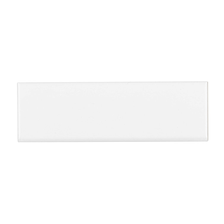 Ice White 10" x 3" Glossy Ceramic Bullnose Tile Trim