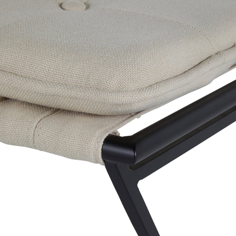 Aged Charcoal Black and Ivory Linen 26.5'' Counter Stool