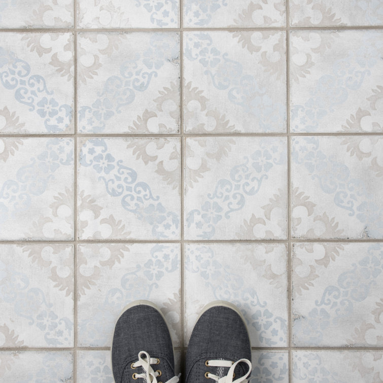 Barcelona 6" x 6" Matte Porcelain Patterned Wall and Floor Tile