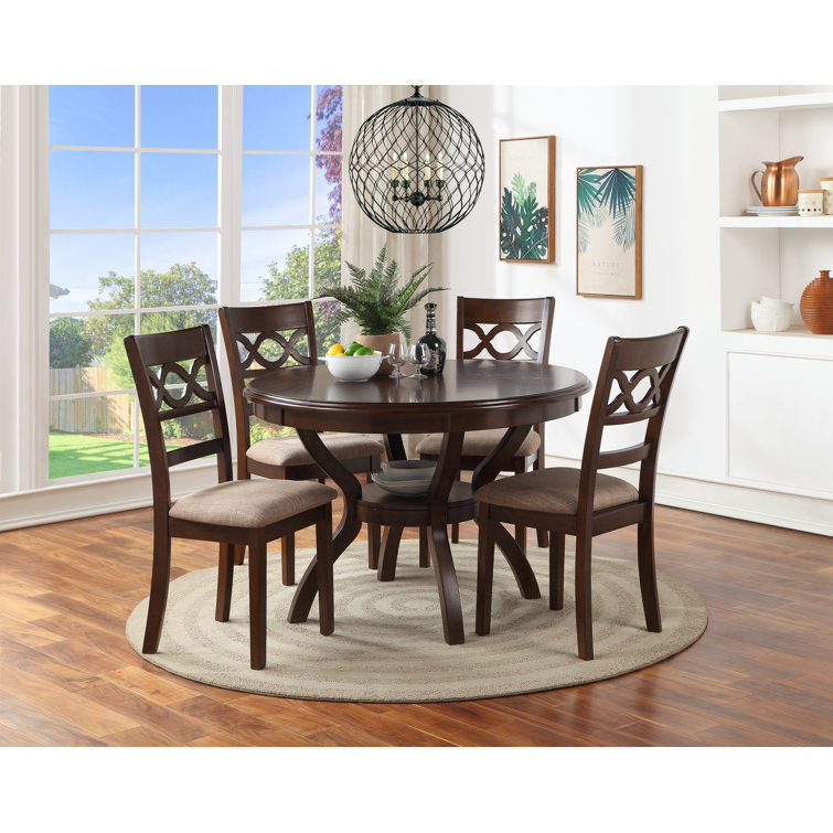 Turgeon 4 - Person Solid Wood Top Four Leg Dining Set