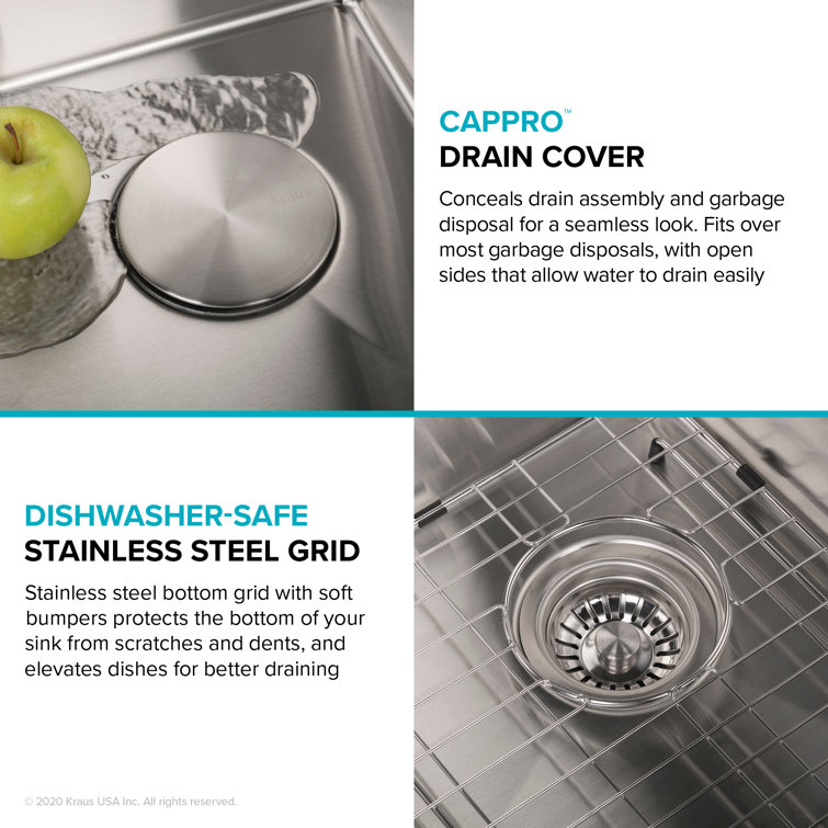 Kraus 22" Stainless Steel Single Bowl Drop-In/Undermount Sink