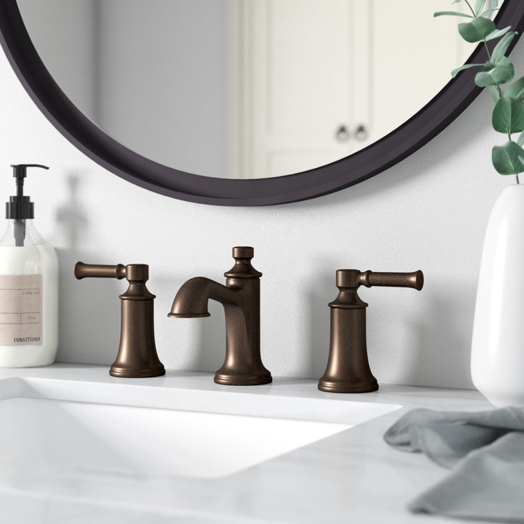Modern Elegance 16" Black Bronze Widespread Bathroom Faucet