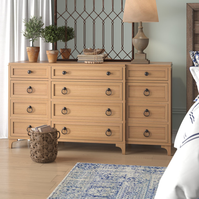Sandstone Coastal Light Wood 68'' Dresser with Soft Close Drawers