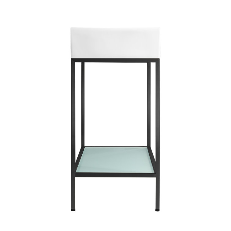 Pierre 24" Matte Black Metal Frame Freestanding Bathroom Vanity