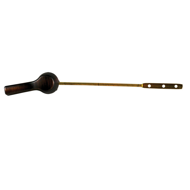 Universal Matte Black Metal Toilet Tank Trip Lever with Brass Arm