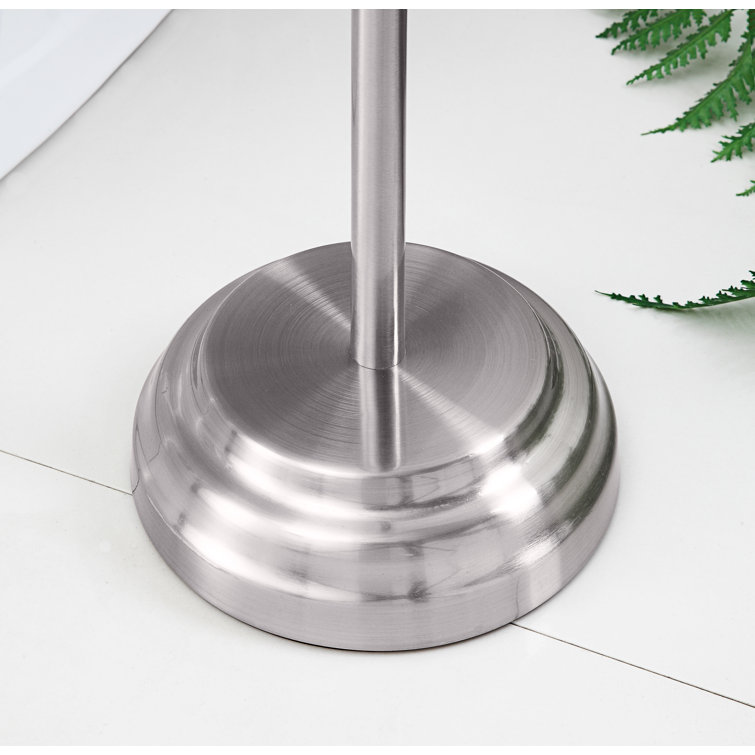 Satin Nickel Free Standing Bathroom Toilet Paper Holder