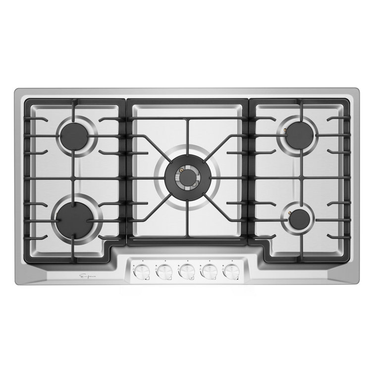 Empava 36 Inch Stainless Steel 5-Burner Gas Cooktop
