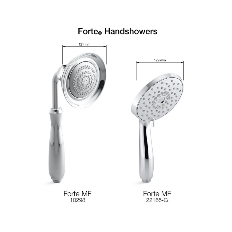 Polished Chrome Multifunction Handheld Showerhead with Pulse