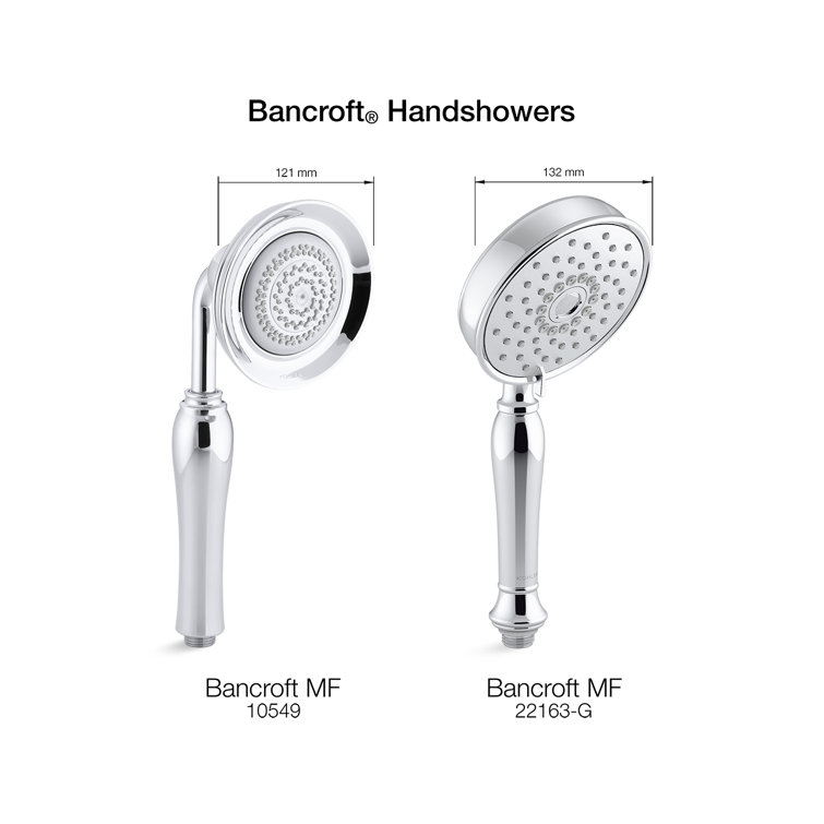 Polished Chrome Multifunction Handheld Shower Head with Pulse Spray