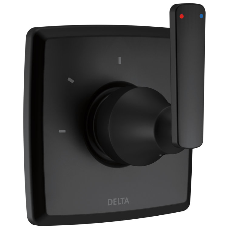 Matte Black Stainless Steel Wall-Mounted Shower Lever