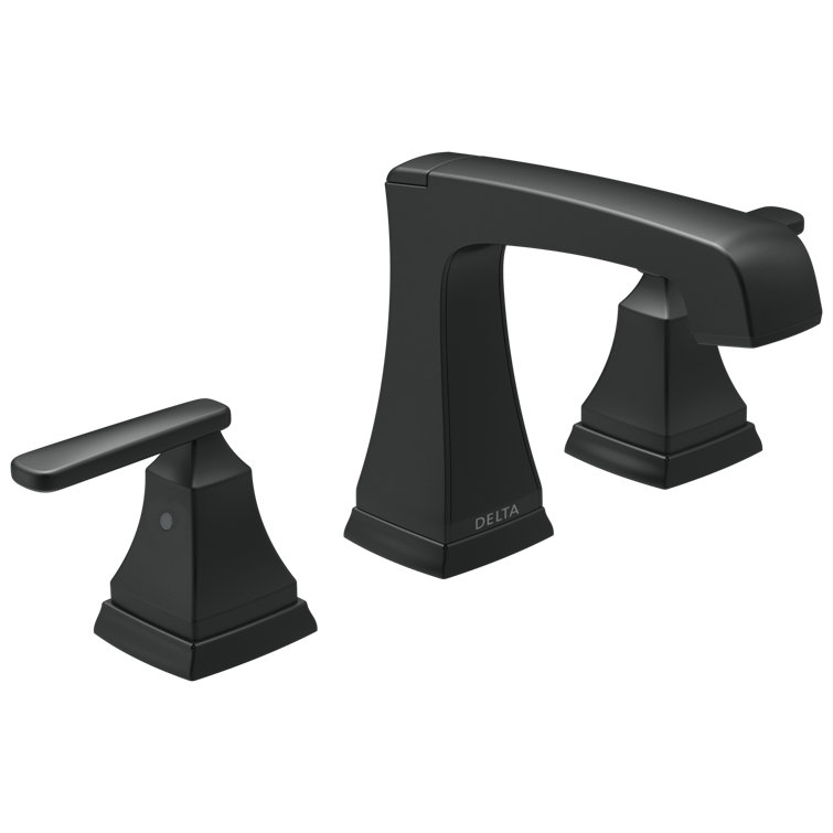Modern Stainless Steel Widespread Faucet with Brass Handles