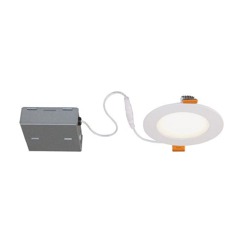 Matte White Round Dimmable LED Recessed Lighting Kit (4-Pack)
