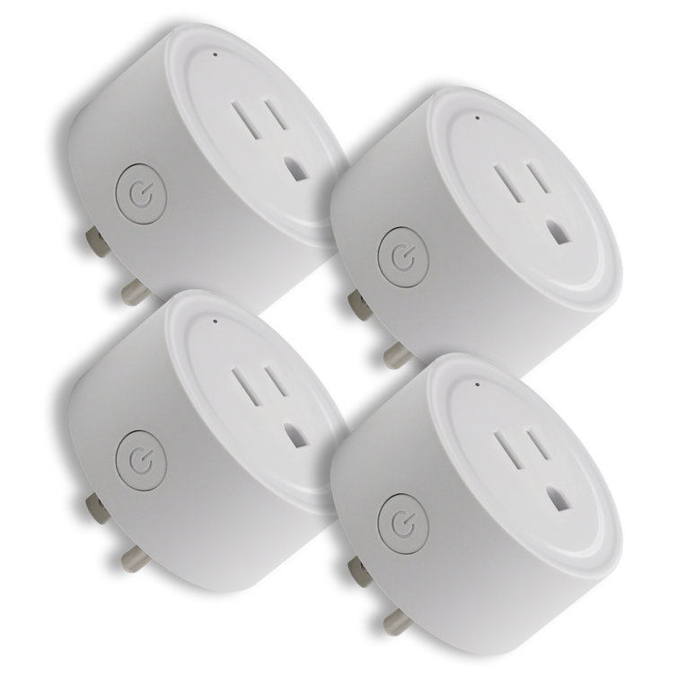 Compact White Wi-Fi Smart Plug with Voice Control