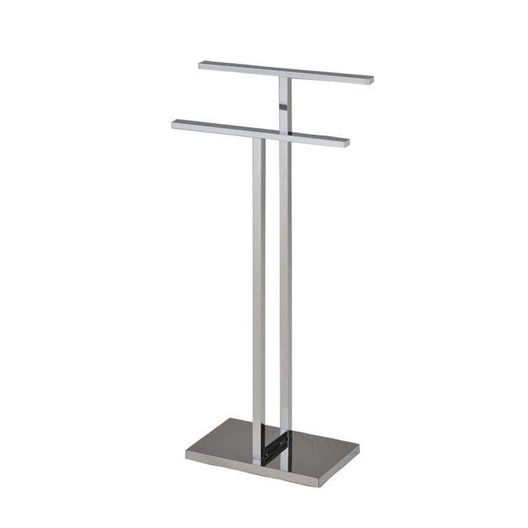 Mertzon Chrome Slim Metal Free-Standing Towel Rack Stand