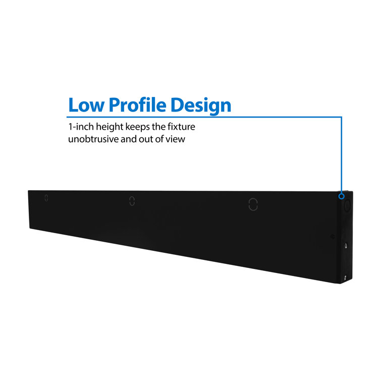 Nicor 30-Inch Black Selectable LED Under Cabinet Light