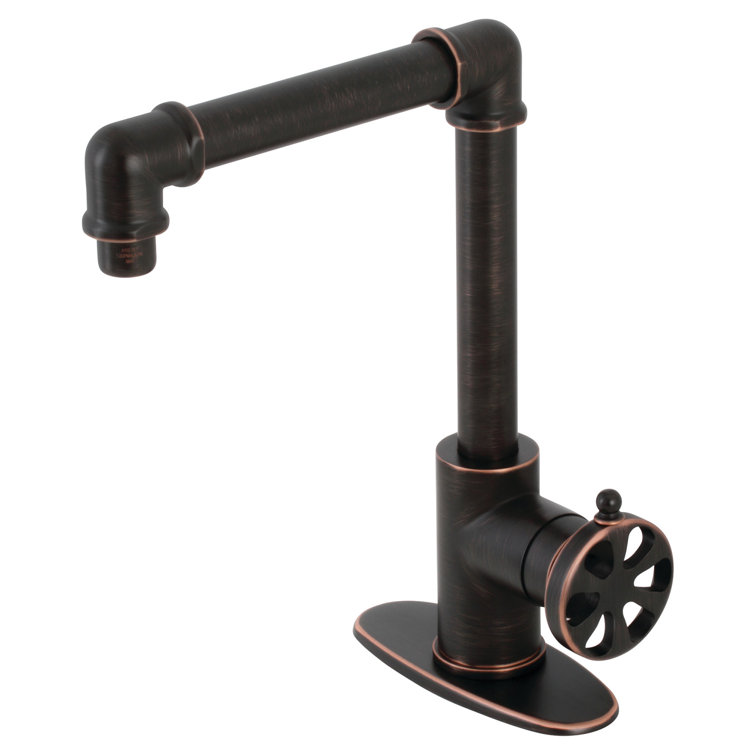Naples Bronze Single-Handle Bathroom Faucet with Pop-Up Drain