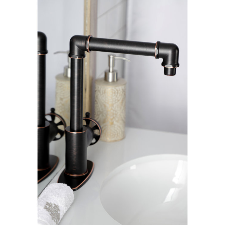 Naples Bronze Single-Handle Bathroom Faucet with Pop-Up Drain