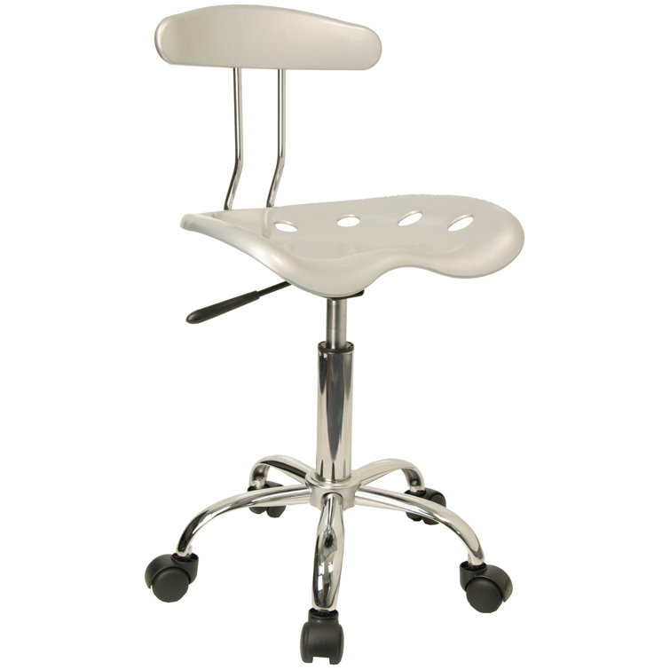 Elliott Compact Swivel Task Chair with Chrome Tractor Seat
