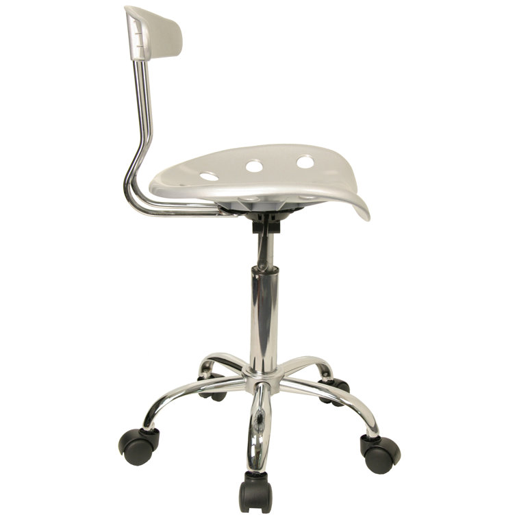 Elliott Compact Swivel Task Chair with Chrome Tractor Seat