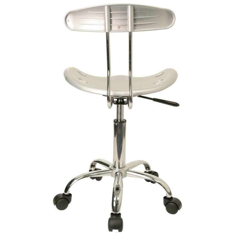 Elliott Compact Swivel Task Chair with Chrome Tractor Seat