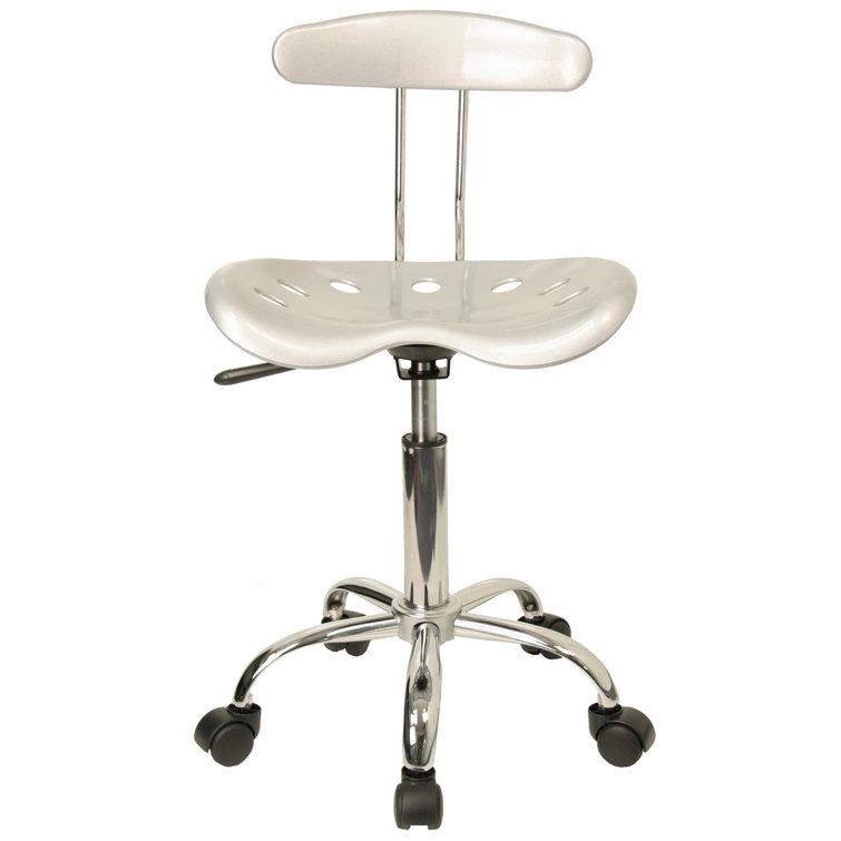 Elliott Compact Swivel Task Chair with Chrome Tractor Seat