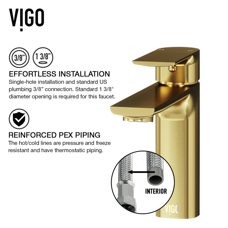 Davidson Sleek 6.5" Single Hole Brushed Nickel Bathroom Faucet