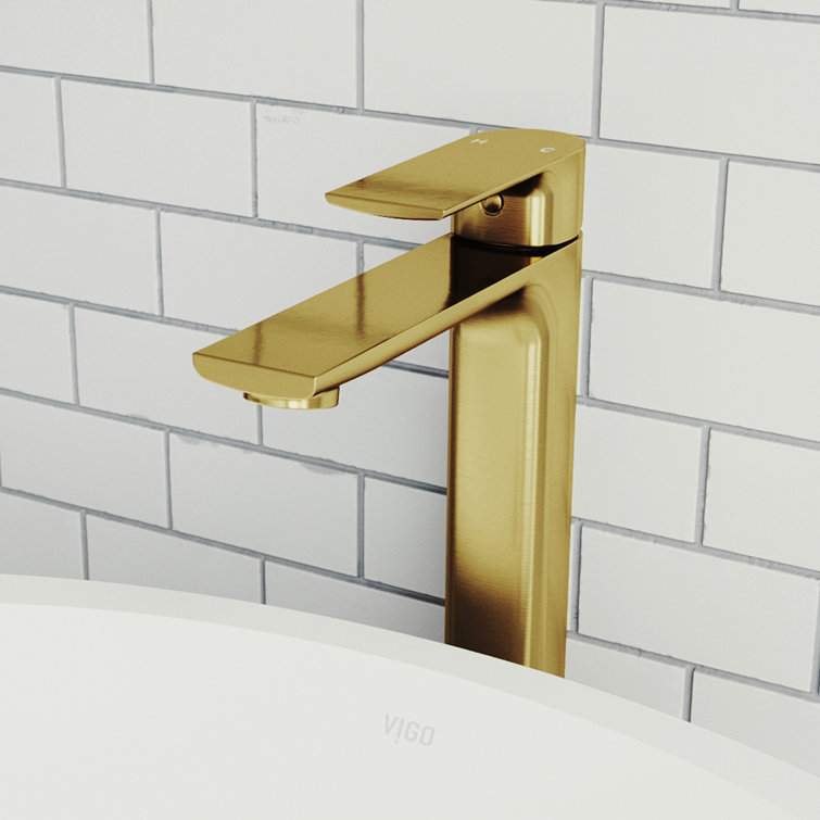 Matte Gold Single Handle Vessel Sink Bathroom Faucet