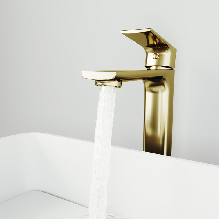 Matte Gold Single Handle Vessel Sink Bathroom Faucet