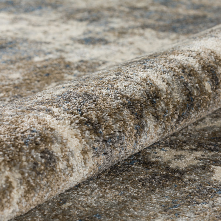 Moonbeam 3'3" x 5'1" Reversible Shag Rug in Synthetic Fiber