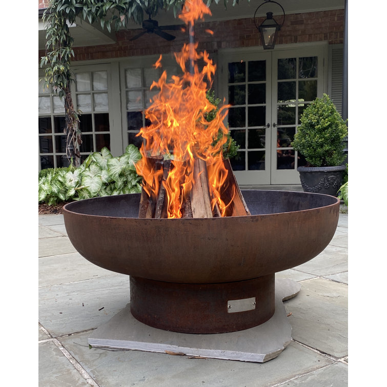 Harrogate Round Black Steel Wood Burning Fire Pit