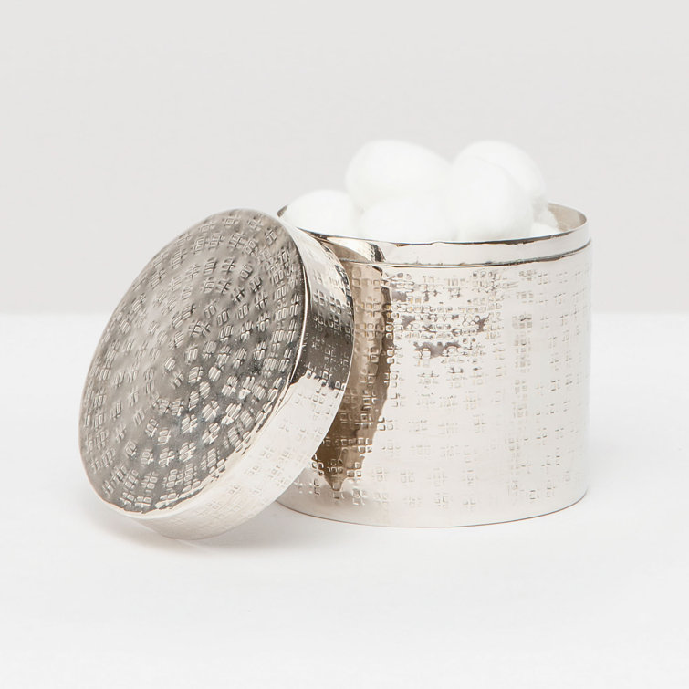 Buren Freestanding Nickel Bathroom Storage Canister