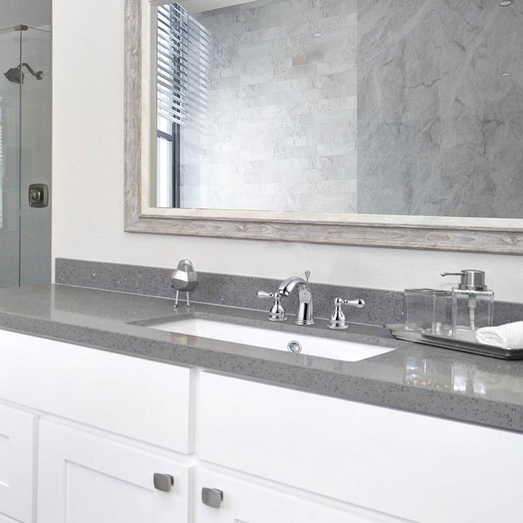 Chrome Brass 3-Hole Bathroom Faucet with Drain Assembly