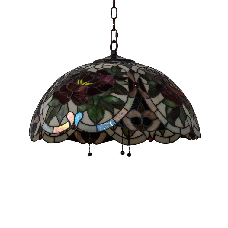 Lavender & Plum Bronze 20" Globe LED Pendant with Art Glass Shade