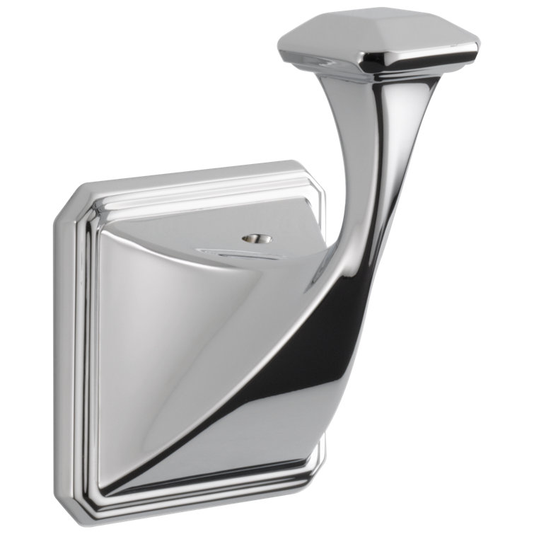 Modern Polished Nickel Wall-Mounted Single Robe Hook