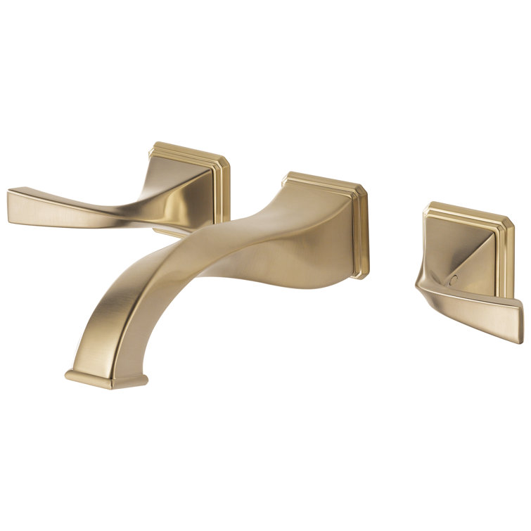 Elegant Polished Nickel Wall-Mounted Widespread Faucet