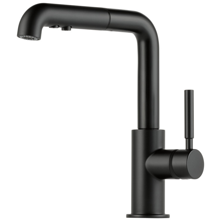Matte Black Stainless Steel Pull-Out Kitchen Faucet
