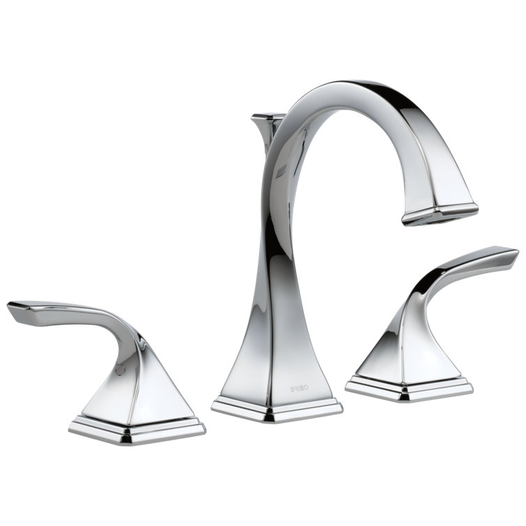 Modern Polished Nickel Widespread Bathroom Faucet with Eco-Friendly Design