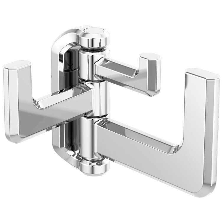 Chrome Stainless Steel Modern Hinged Wall Mounted Robe Hook