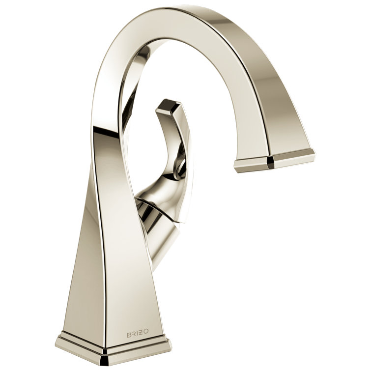 Polished Nickel Modern Single Hole Brass Bathroom Faucet