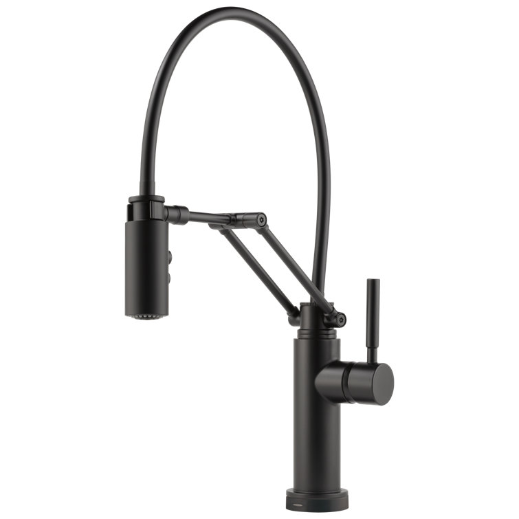 Sleek Stainless Steel 21.5" Pull-Down Kitchen Faucet with SmartTouch